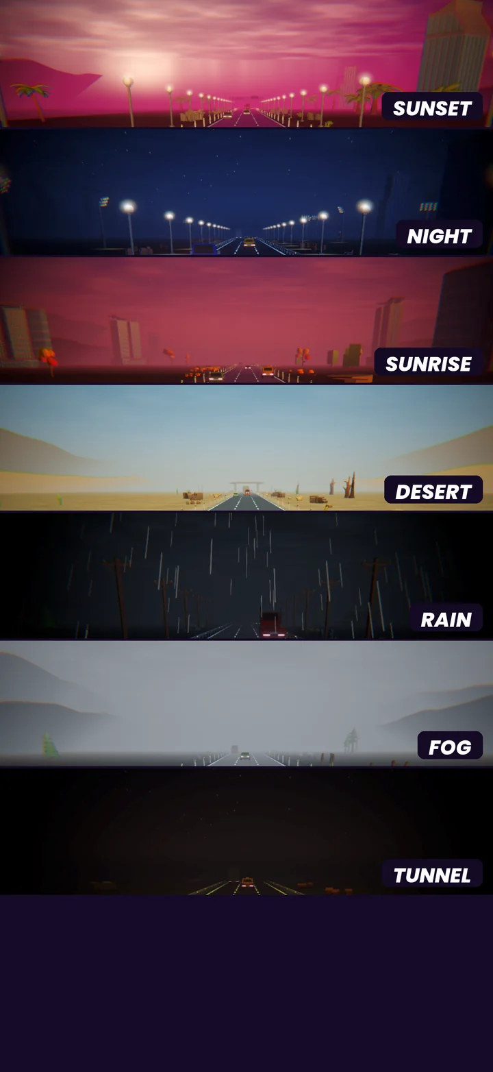 Cutlane: seven worlds, from sunset to tunnel